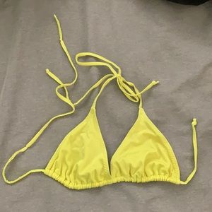 90's Neon yellow/green bikini top preowned fits like S